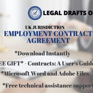 Employment Contract Template UK|Editable PDF Microsoft Word|Employment Agreement|Employment Contract|Legal Form Template|Instant Download