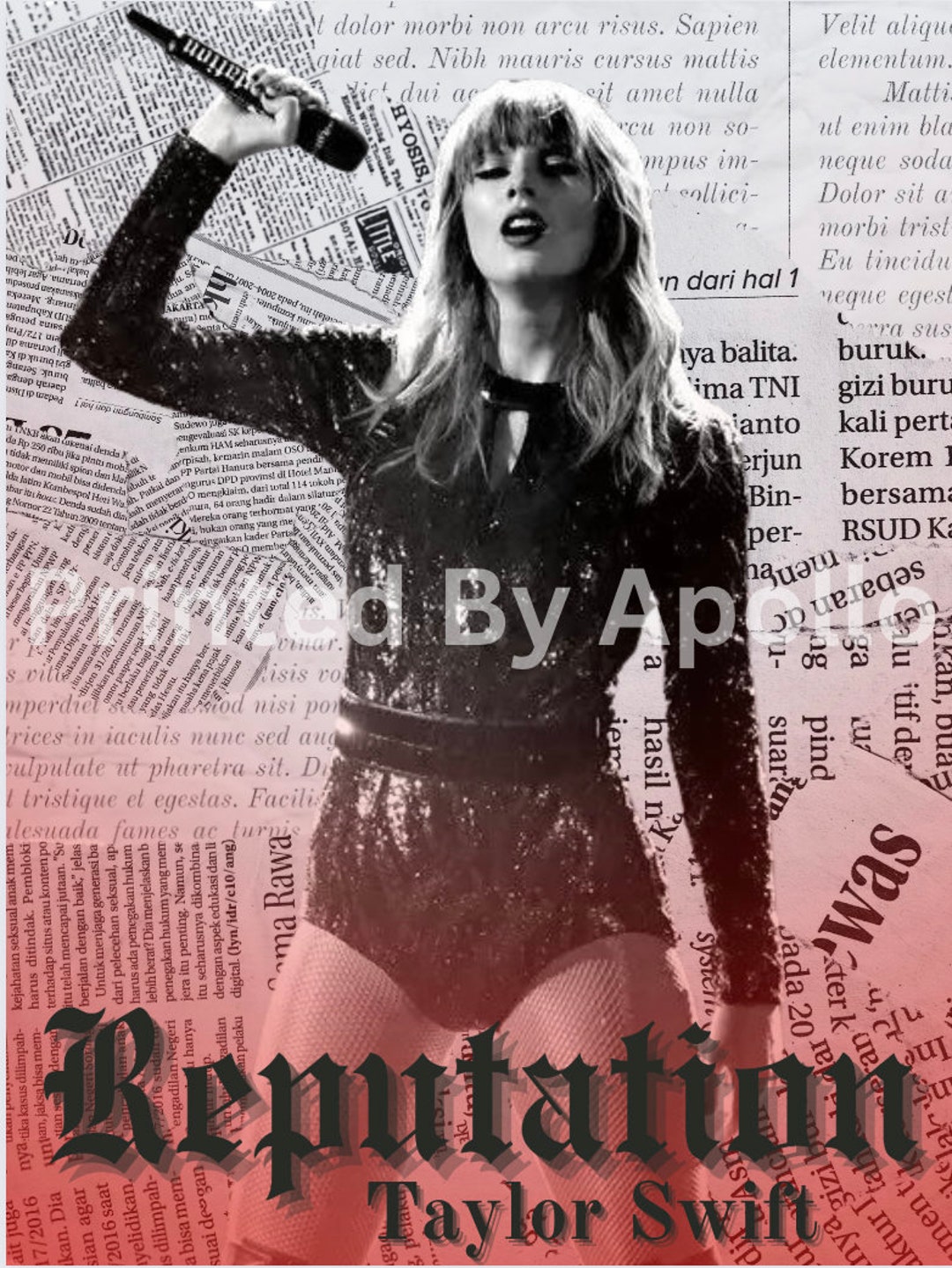 Taylor Swift Reputation Poster Digital Download Etsy