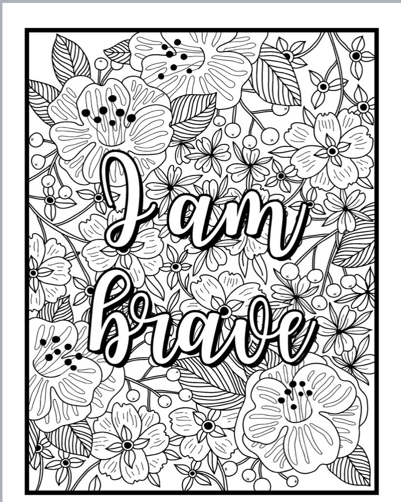 Motivational Coloring Pages - Etsy