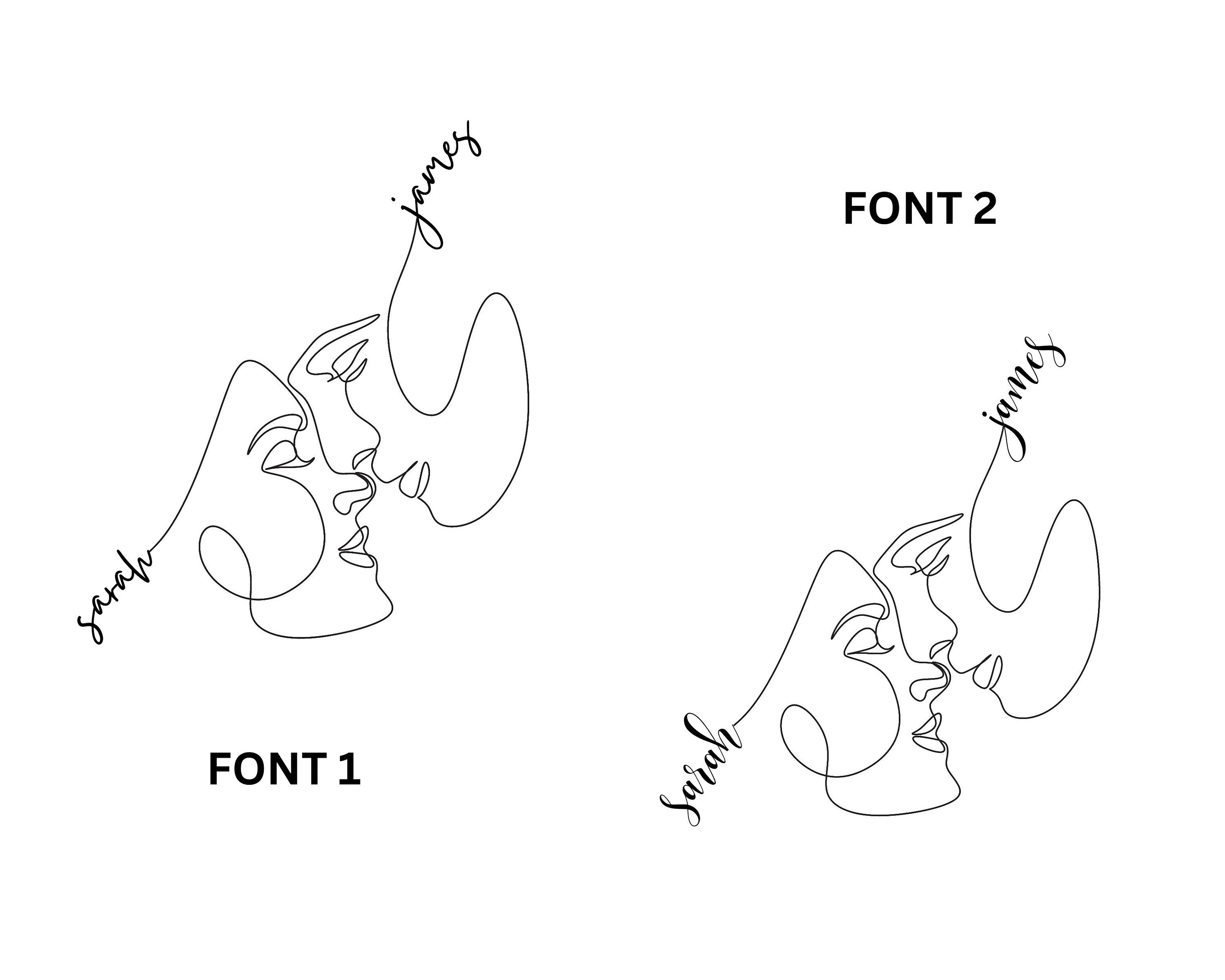 Personalised Couple Print for Wedding Anniversary Gift for Her