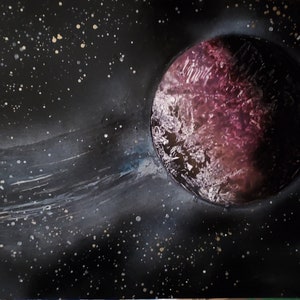 Planet Spray Paint Art