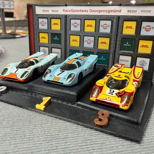 Slotcar award ceremony winner&#39;s podium for 1:32 Carrera cars display holder stand podium diorama Carrera Digital 132 Slot Car