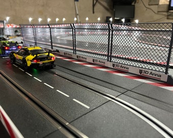 Recinzione di sicurezza per slot car Carrera, muro dei box, decorazione della pista, decorazione della pista, modellismo, diorama, recinzione per slot car