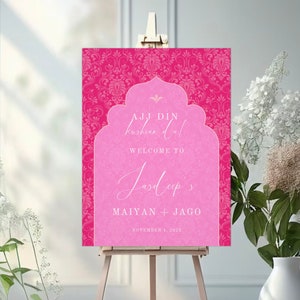 Welcome Sign | Sangeet Wedding Sign | Customizable | Anand Karaj, Engagement, Mehndi, Chunni Ceremony, Jago, Choora, Sangeet | Digital