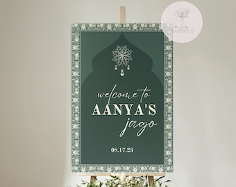 Welcome Sign | Sangeet Wedding Sign | Customizable | Anand Karaj, Engagement, Mehndi, Chunni Ceremony, Jago, Choora, Sangeet | Digital
