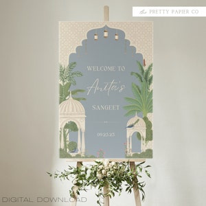 Welcome Sign | Sangeet Wedding Sign | Customizable | Anand Karaj, Engagement, Mehndi, Chunni Ceremony, Jago, Choora, Sangeet | Digital