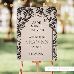 Sade Munde Da Viah| Indian Welcome Sign | Customizable | Anand Karaj, Engagement, Mehndi, Chunni Ceremony, Jago, Choora, Sangeet | Digital