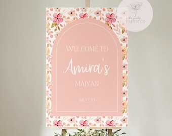 Welcome Sign | Sangeet Wedding Sign | Customizable | Anand Karaj, Engagement, Mehndi, Chunni Ceremony, Jago, Choora, Sangeet | Digital