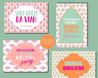 Ultimate Jago Party Crasher Signage Package | Punjabi Wedding Sign | Sikh Wedding | Nanke Mel Signs | Dadke Mel Signs | Jago Signs | Digital