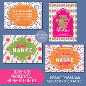 Ultimate Nanke Mel Signage Package | Punjabi Wedding Signs | Sikh Wedding | Nanke Mel Signs | Nanke Mel Party Signs | Digital |
