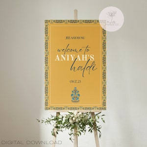 Welcome Sign | Sangeet Wedding Sign | Customizable | Anand Karaj, Engagement, Mehndi, Chunni Ceremony, Jago, Choora, Sangeet | Digital