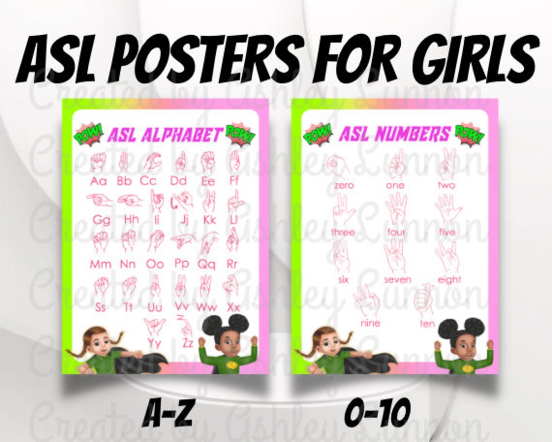 ASL Flash Cards, American Sign, Sign Language Poster, ASL Alphabets ...