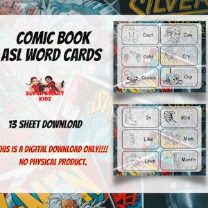 American Sign Language Asl Word cards | Deaf Education Spelling words