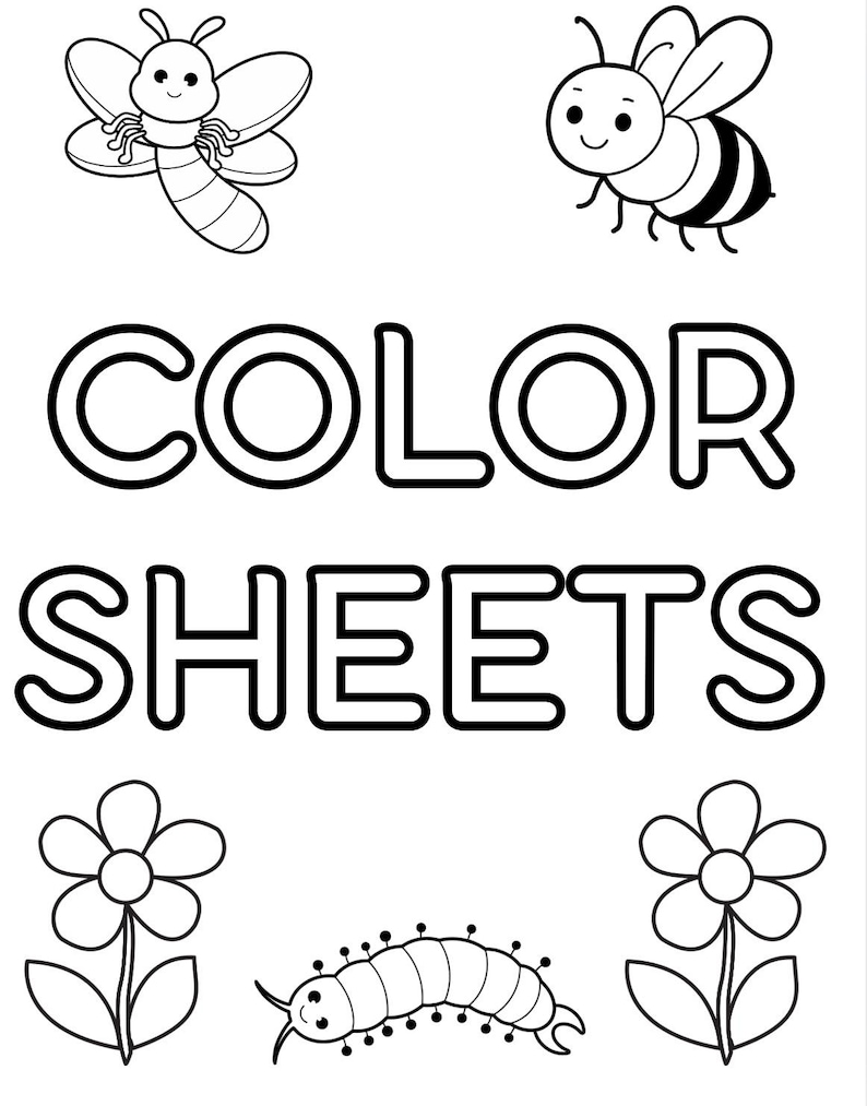 Printable Color Sheets - Etsy