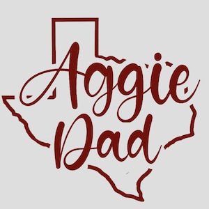 Aggie Dad Maroon Digital File PNG