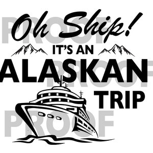 Alaskan Cruise Trip Digital File PNG