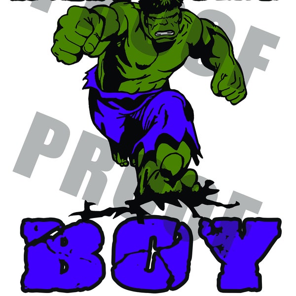 Hulk Birthday Boy Digital File PNG