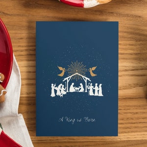 Baby Jesus with Mary and Joseph, shepherds, three Kings, angels, the star of Bethlehem, Christmas printable wall decor, Xmas decorations