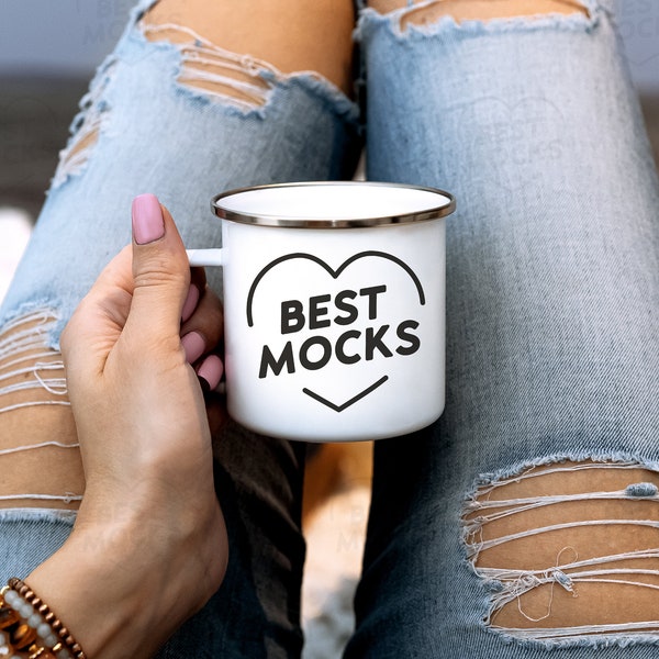 12oz Enamel Mug Mockup | Camping Mug Mockup | Cozy Mug Woman | Legs With Mug Mockup | Camp Mug Mocks | Blank Enamel Mug | Digital JPEG IMAGE