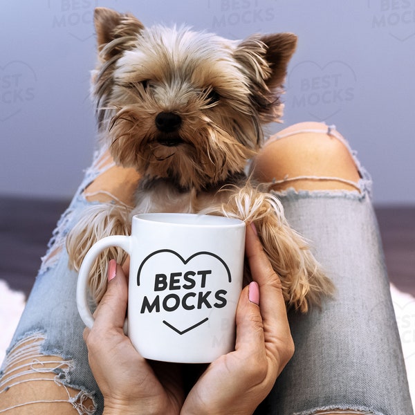 Ceramic Mug 11oz Mockup | Glossy Mug Mockup | Digital JPEG IMAGE | Dog Mug Mockup | Hand With Mug Mockup | Cute Mug Mockup | Blank Mug