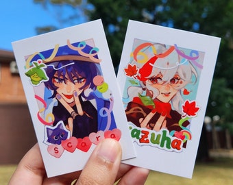 Genshin Photocards - Tartaglia (Childe), Zhongli, Xiao, Venti, Kazuha, Scaramouche, Ayato, Thoma, Al Haitham, Kaveh,