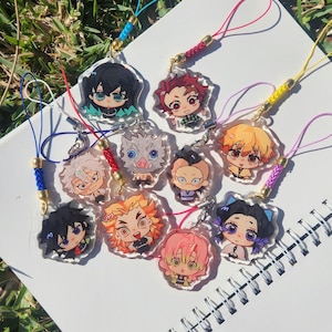 Demon Slayers! Phone Charms - Tanjiro, Zenitsu, Inosuke, Genya, Sanemi, Rengoku, Giyuu, Muichiro, Shinobu, Mitsuri