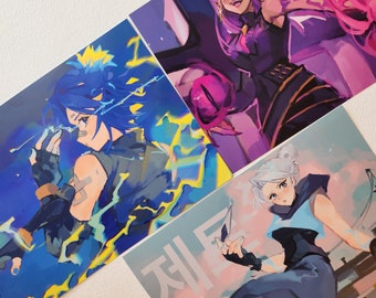 A4 Valorant Posters - Jett, Neon, Reyna