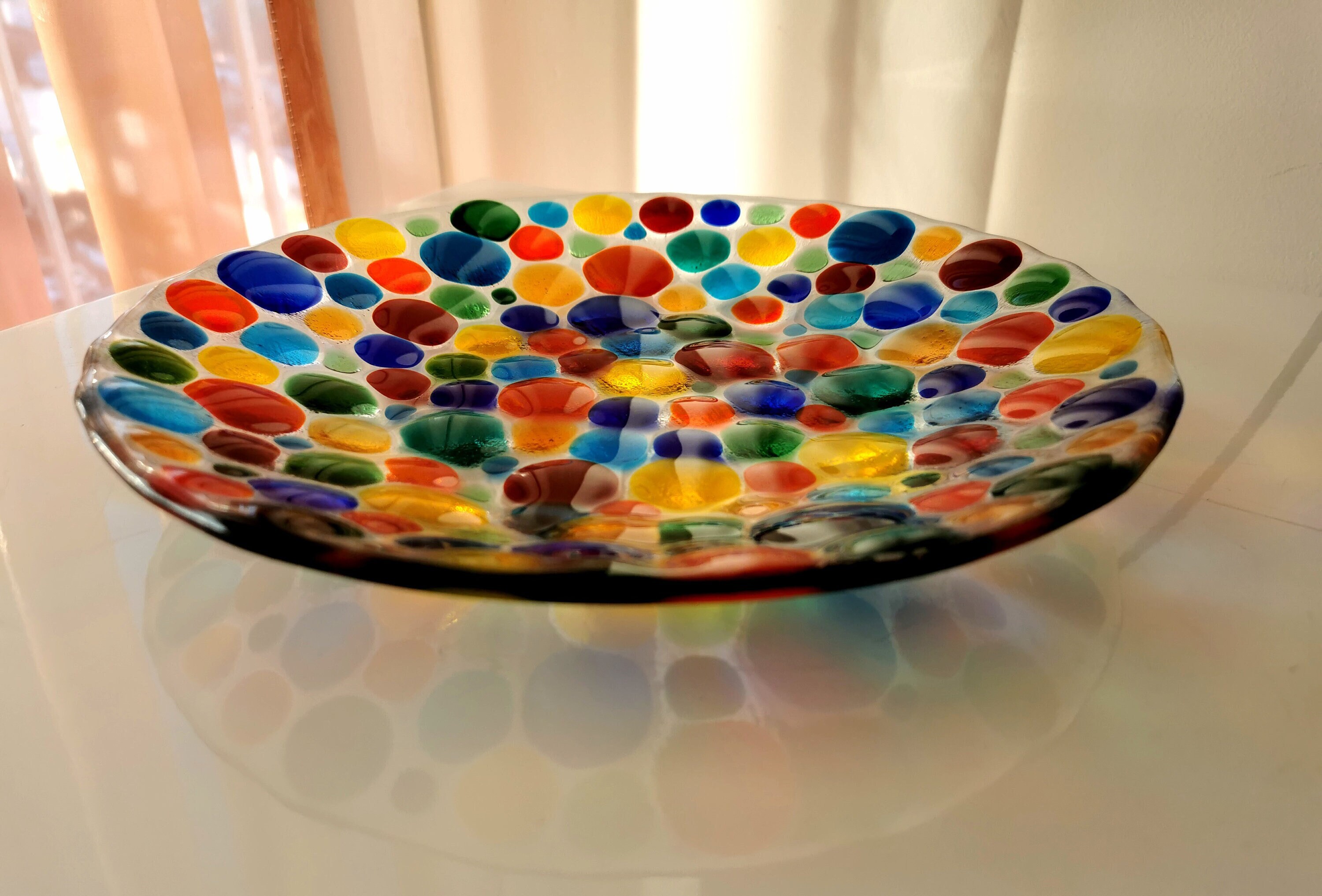 Contemporary Glass Plate Fruit Glass Plate Art Glass Plate Etsy