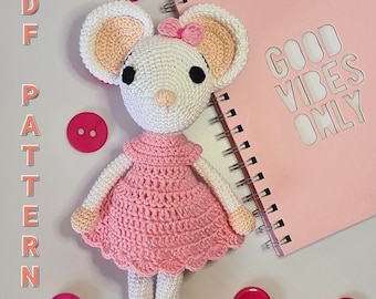 PDF Cute Lady Mouse Crochet Pattern