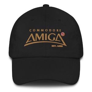 Embroidered Commodore Amiga Baseball/Dad Hat, Computer Hat, Techie Baseball Cap, Retro Computer Hat, Gift for Dad, gifts for him