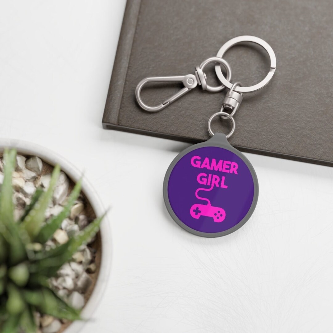 Custom Keyrings Gamer Keychain Girl Gamers Keyring for Women Keyring