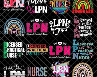 LPN Licensed Practical Nurse png Bundle, LPN Nurse png, Nurse love png, LPN png, sublimate designs download, Nurse life png