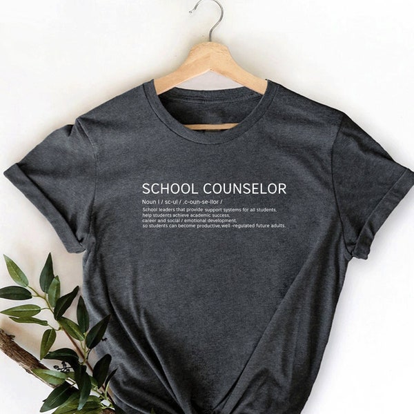 School Counselor Shirt, Gift for Counselor, Counselor Tee for Women, Personalized School Counselor Tee, Back to School Gift, Definition Tee