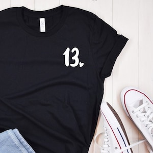 Minimalist 13th Birthday Shirt, Pocket 13th Birthday Gift, Hello Thirteen Tshirt, 13 Year Old Birthday Gifts, 13th Birthday Gift For Girl