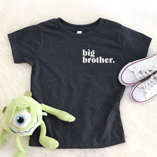 Big Brother Pocket Tshirt, Big Brother Toddler Minimalist Shirt, Hipster Big Brother Tee, Cute Big Brother Shirt, New Big Brother, Big Bro