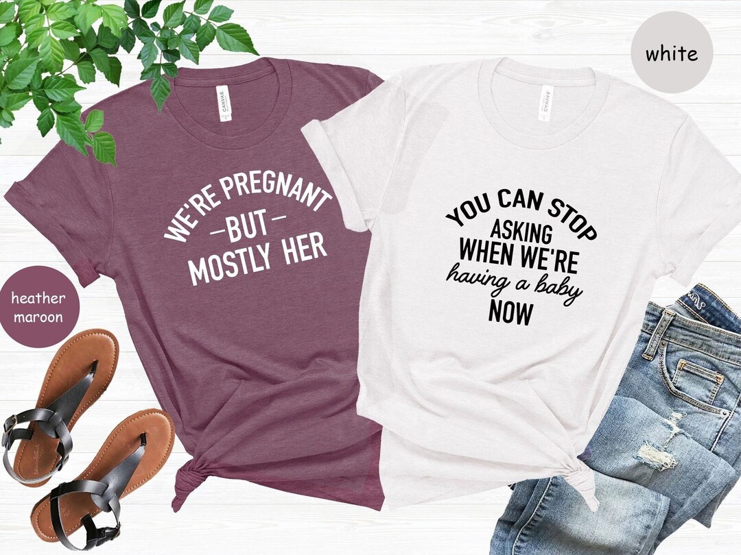 Women S Vintage Washed Pregnancy Announcement T - Bahrain
