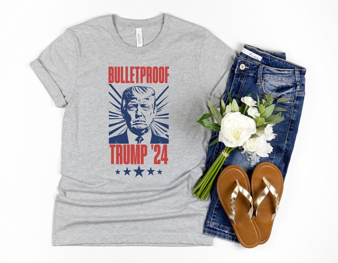 Trump Assassination Shirt, 2024 Trump Shirt, Bulletproof Trump 2024