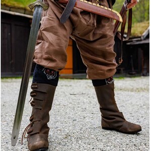 Viking Linen Trousers sigurd, Viking Men Pants With Lacing, Viking Larp Pant  Men -  Canada