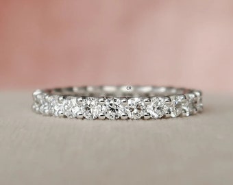 2,50 MM Lab Diamond-trouwring: 14K gouden jubileumring