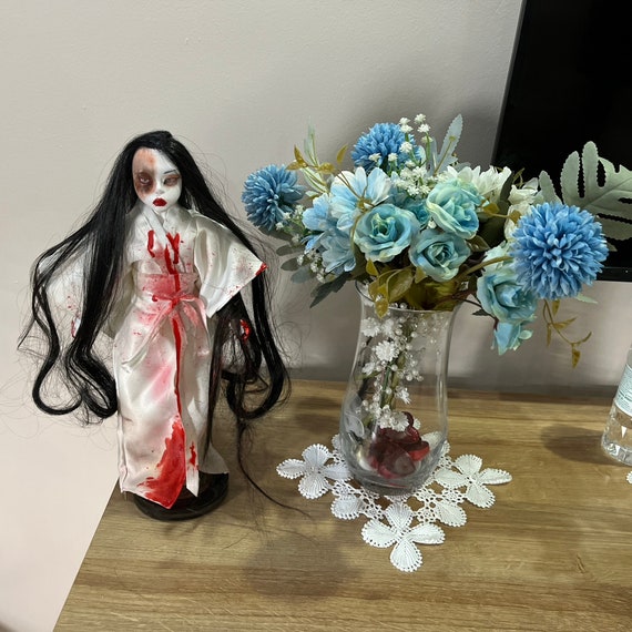 OOAK Oiwa Ghost Art Doll, Japanese Horror Yokai Doll, Yotsuya