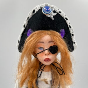 Nautical Art Doll, Sea Themed Figurine, Collectible Pirate Decoration, Gift For Sailor