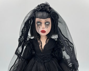 Dark Gothic Bride Art Doll.