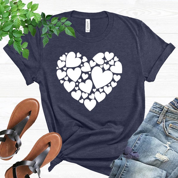 Heart T Shirt, Love Shirt, Lover Gift Tee, Kindness Shirt, Heart Shirt Love, Women Heart Shirt, Gifts For Girlfriend, Gift for Best Friend