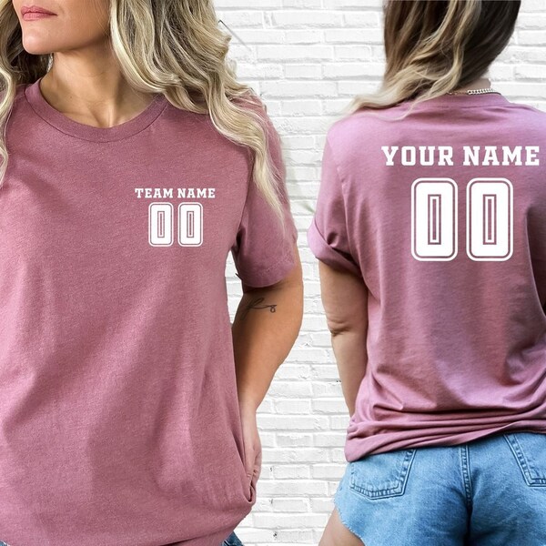 Personalized Soccer Jersey, Custom Team Shirt, Custom Baseball Jersey, Customized Football Tee, Team Member Shirt, Coworker Gift, Work Gift