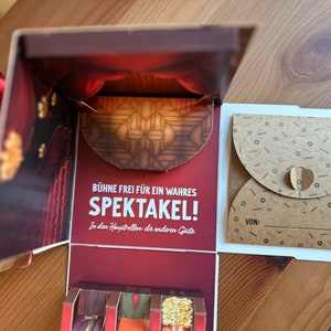 TADAA-BOX Bühne frei DIY Explosionsbox originelle Verpackung für Tickets: Theater, Musical, Comedy, Kabarett, Zauber-Show etc. image 3