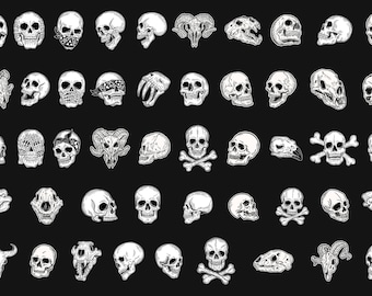48 Bundle Dark Art Skull Bone Horror Tattoo Crossbone Skull svg bundle, skull png files,sugar skulls svg,Skull png,Skull svg ,Skull head svg