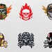 15 Set Bundle Skull Head Rider Vintage | Skull Rider Svg Bundle Skull ...