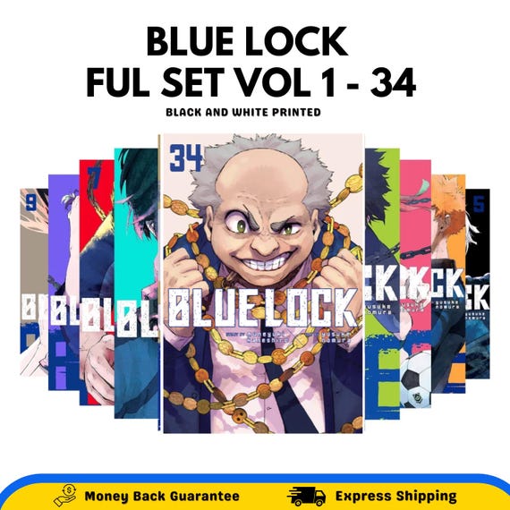 Blue Lock Manga Comic English Full Set Vol 1-34 by Yusuke