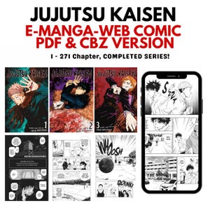JUJUTSU KAISEN 1-271 Chapters, Complete Series, Web Comic, English E-Manga Version, Digital Download, Pdf and Cbz File Format