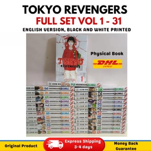 TOKYO REVENGERS Manga Full Set Volume 1-31 English Version by Ken Wakui, DHL Express, Manga Comic, Physical Book, Manga Lover, Fast Shipping